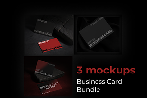 Dark Business Card Mockup Bundle