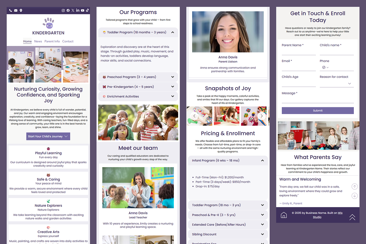 Kids Daycare - Wix Studio Website, a Wix Template by Kitteeh (Photo 5 of 11)