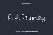 First Saturday | Hand Written Font, a Font by Kawalan Studio (Thumbnail 1 of 6)