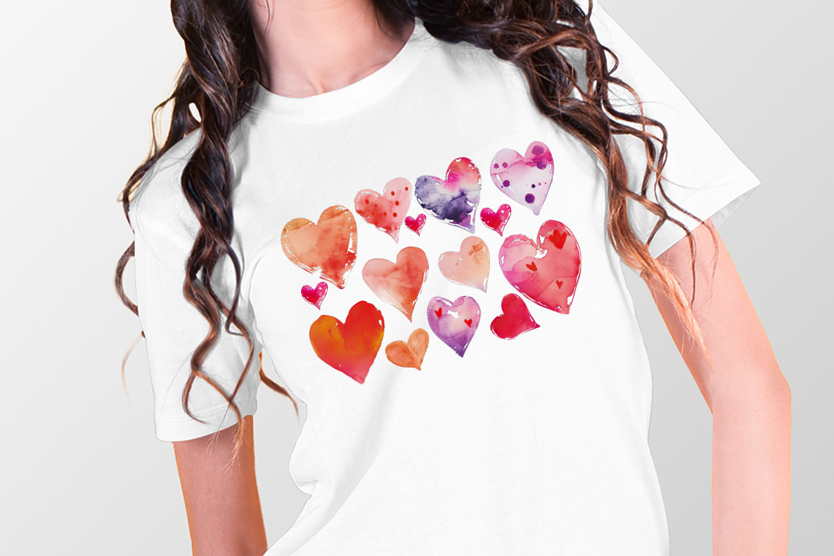 Hearts Clipart Sublimation Design, a Decorative Illustration by VetalStock (Photo 3 of 5)