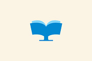 monitor book online education simple, a Branding & Logo Template by Vectoryzen (Thumbnail 1 of 2)