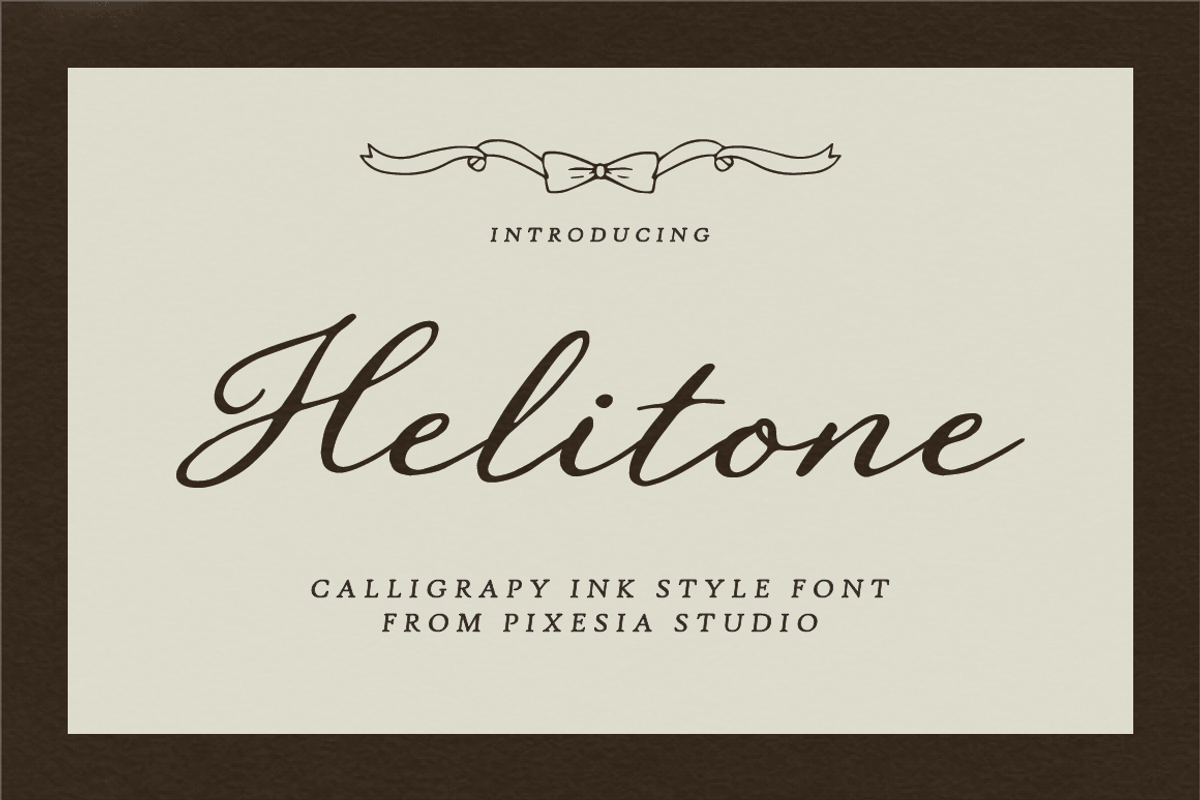 Helitone Elegant Calligraphy Script, a Script Font by Pixesia Studio (Photo 1 of 9)