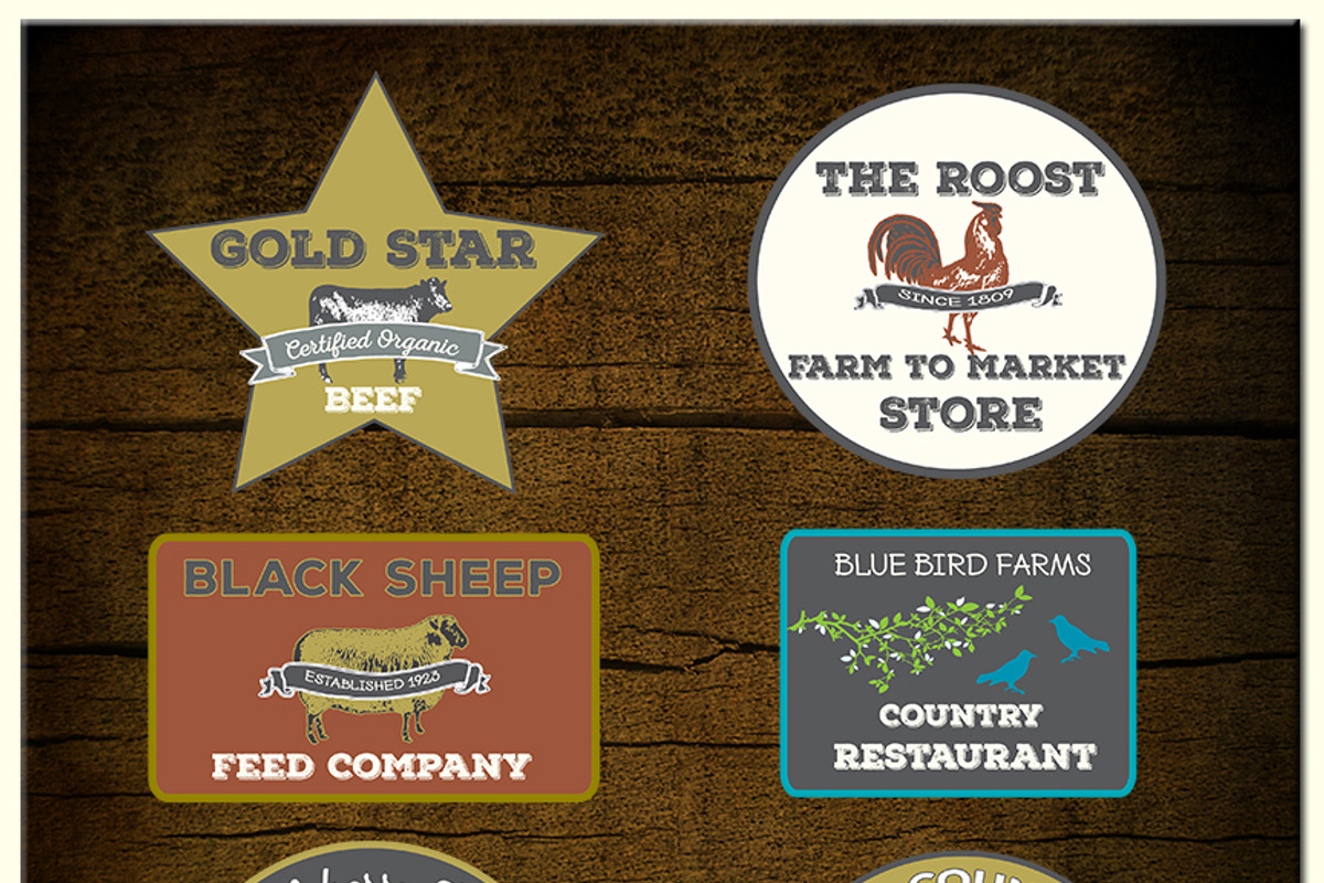 Rustic Vintage Farm Logo Vectors, a Branding & Logo Template by Le Paper Cafe (Photo 3 of 4)