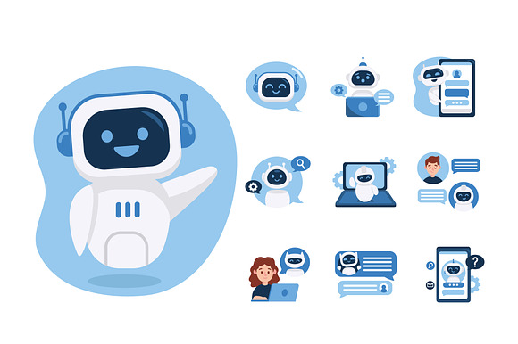 Chatbot & AI Assistant Set preview 2