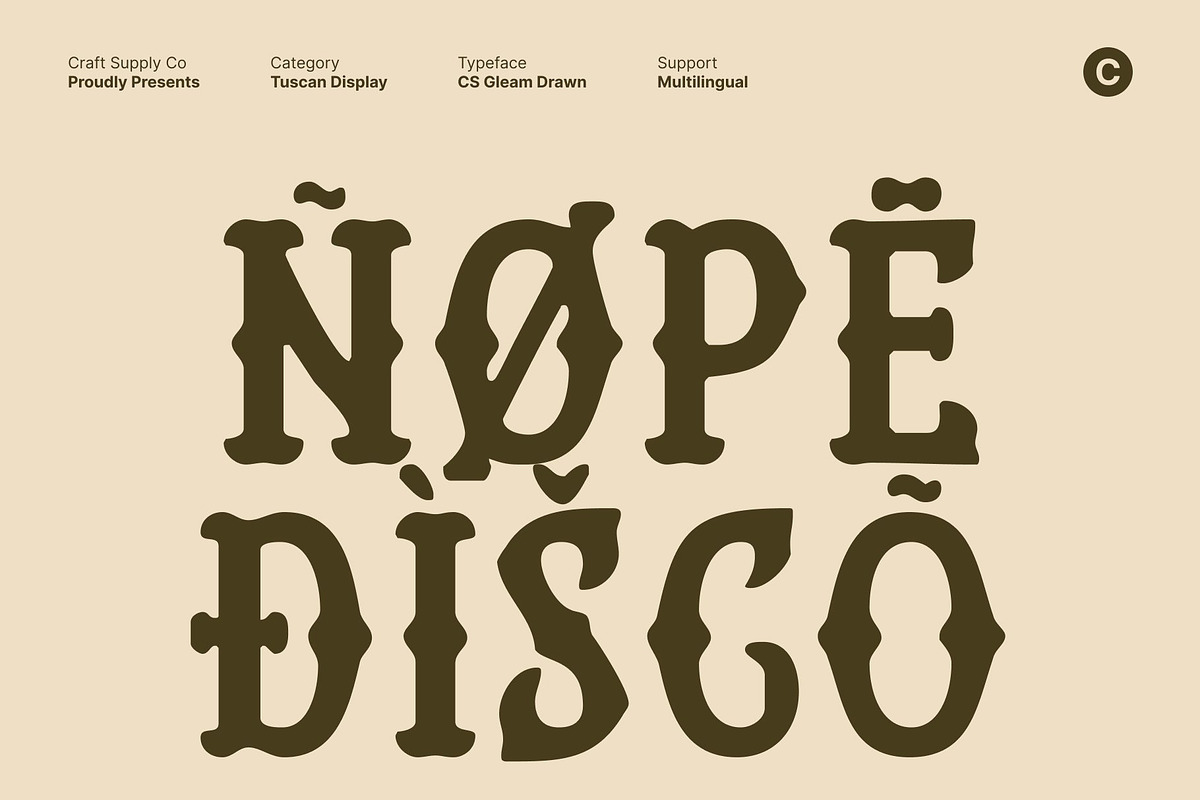 CS Gleam Drawn, a Serif Font by Craft Supply Co. (Photo 6 of 8)