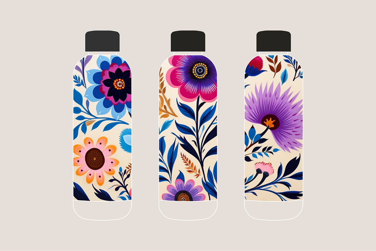 11 purple folk flower wall art print, a Decorative Illustration by ARTOZEN DIGITAL (Photo 3 of 11)