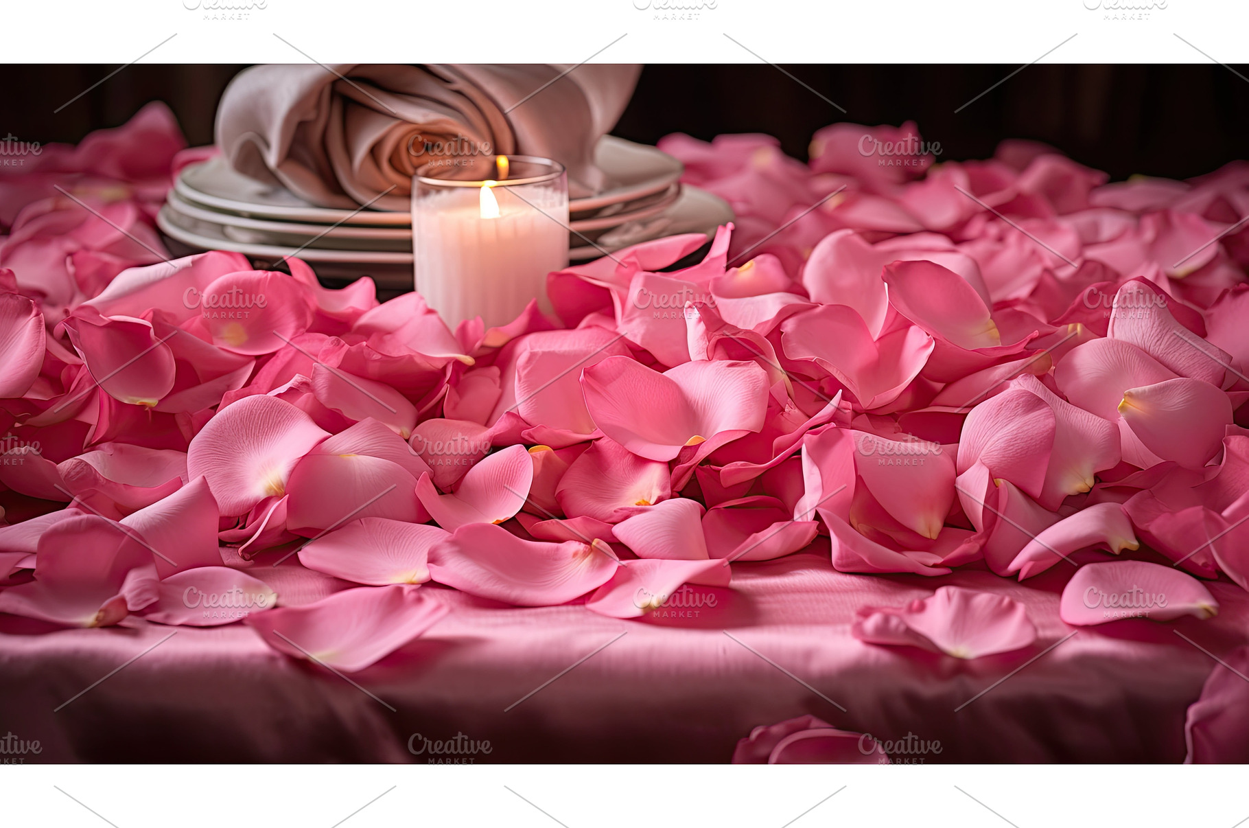 trail pink rose petals ai generated, a Background Photo by pikepicture