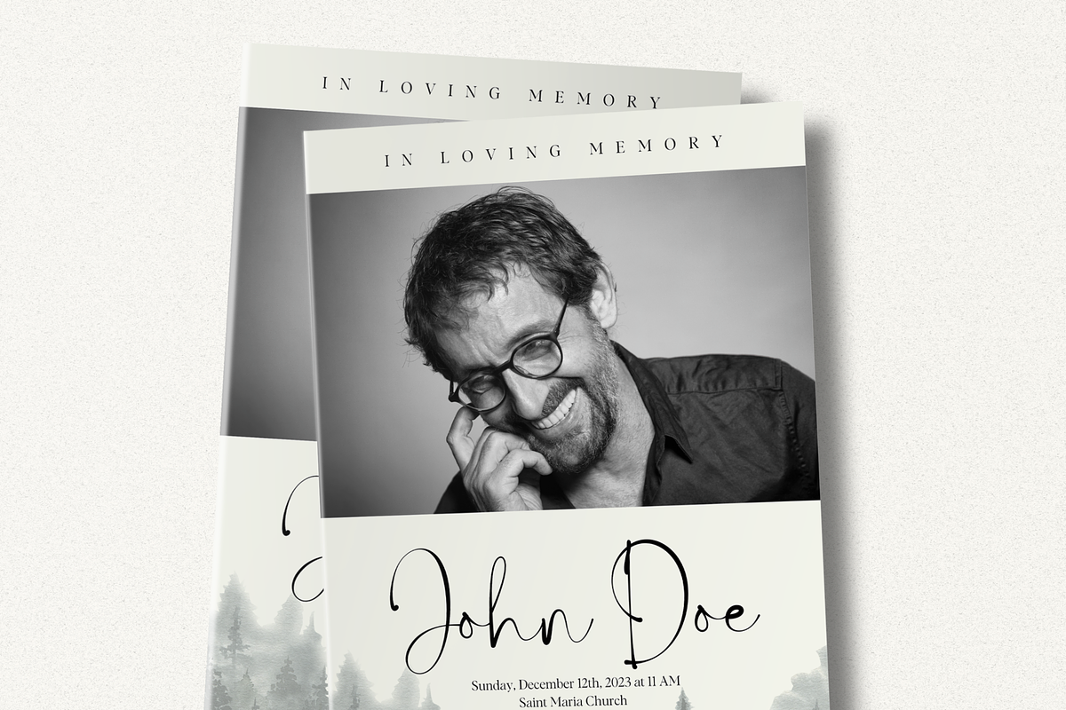 Funeral Program Template Set I Canva, an Invitation Template by The Social Stuff (Photo 1 of 10)