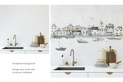 MODERN KITCHEN Wall&Frame Mockup, a Print Template by MyHomeMockups (Thumbnail 2 of 7)