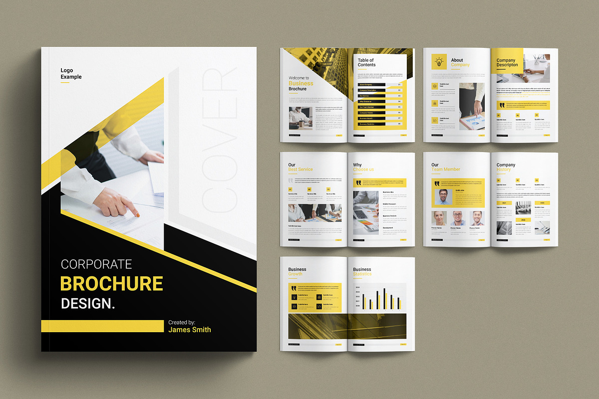 Corporate Brochure Template, a Brochure Template by TemplatesForest (Photo 1 of 7)