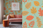 Autumn Leaves clipart & patterns, a Seasonal Illustration by Carpet Tapete Pretzel (Thumbnail 8 of 11)