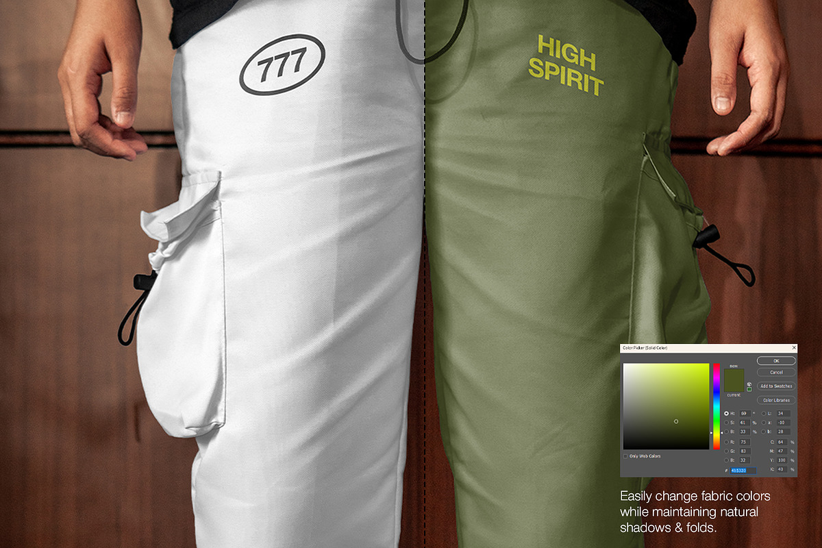 Cargo Pants Mockup Set, a Bottom Mockup by Mocktopia (Photo 7 of 10)