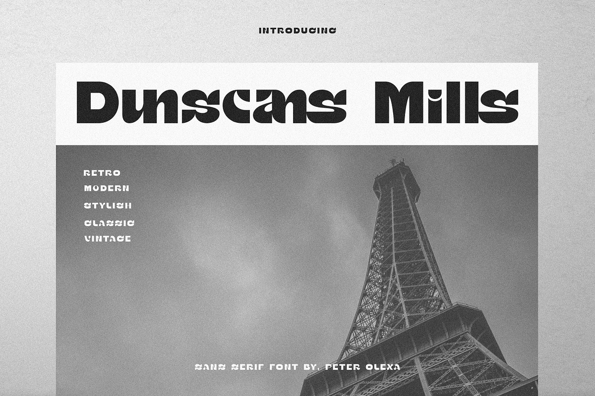 Dunscans Mills - Modern Bold Sans, a Sans Serif Font by Cruzine (Photo 1 of 10)