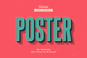 Vintage Retro Poster Text Effect
