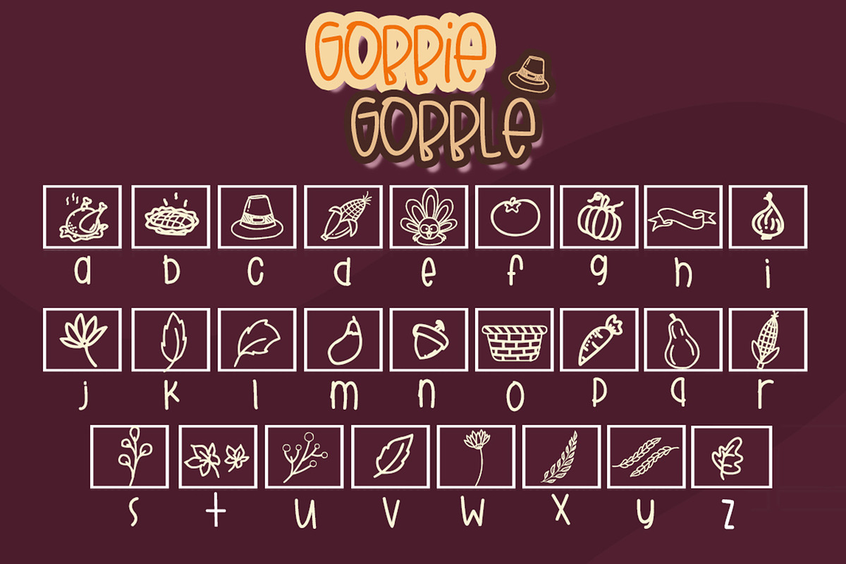 Gobbie Gobble - Thanks Giving Font preview 8