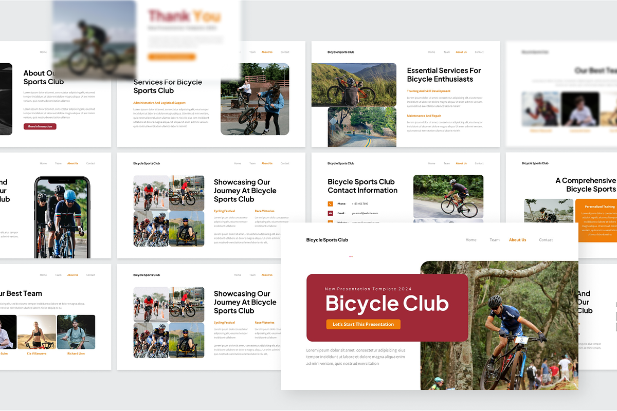 Bicycle Sports Club Keynote, a Templates & Theme by SquidPixey (Photo 4 of 6)