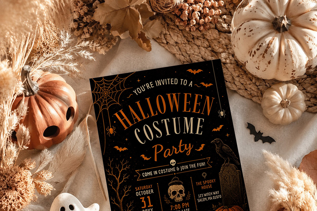 Gothic Halloween Costume Invite, an Invitation Template by Arslan (Photo 5 of 5)