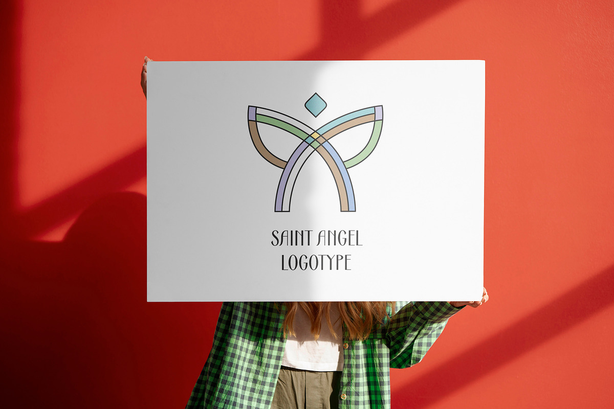Linear & classy Angel logo, a Branding & Logo Template by Alexandra De Angelis (Photo 8 of 13)