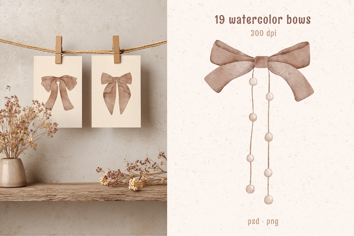 Charming hand drawn bows set, a Decorative Illustration by soboleva alya (Photo 3 of 10)