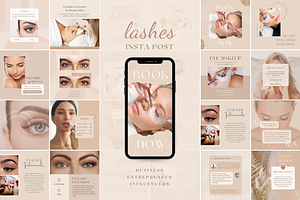 Eyelashes Instagram Post Templates