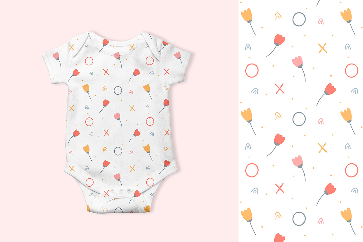 Kids cute floral seamless pattern, a Pattern Graphic by hanifa_design (Photo 3 of 10)