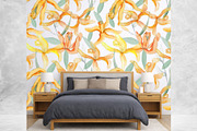 WARM BOTANICAL BLOOMS PATTERN, a Pattern Graphic by MartinShop (Thumbnail 5 of 10)