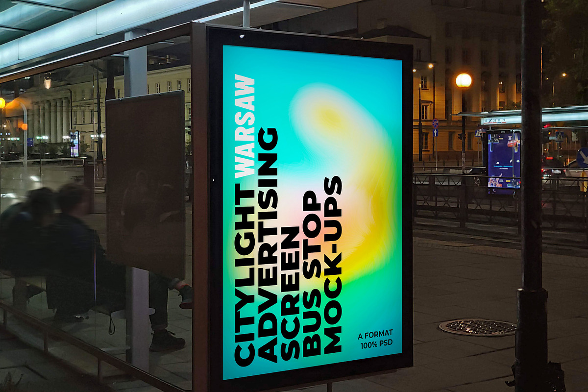 Warsaw Citylight Ad Bus Stop 1, an Advertising Mockup by Graphic Shelter (Photo 4 of 4)