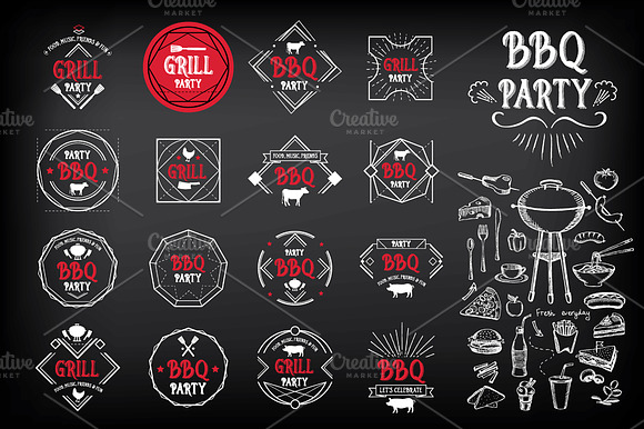 Bbq Party Badges