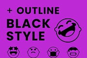 Vivid Emojis Icons Pack, an Outline Icon by Amazing Custom Icons (Thumbnail 4 of 7)