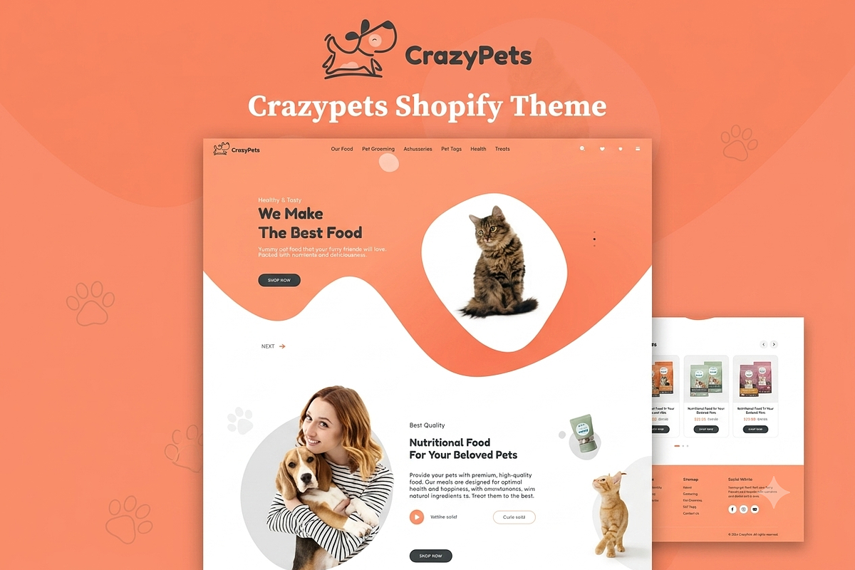 Crazy Pets - Pets Shop Shopify Theme, a Shopify Template by ThemesRain (Photo 1 of 3)
