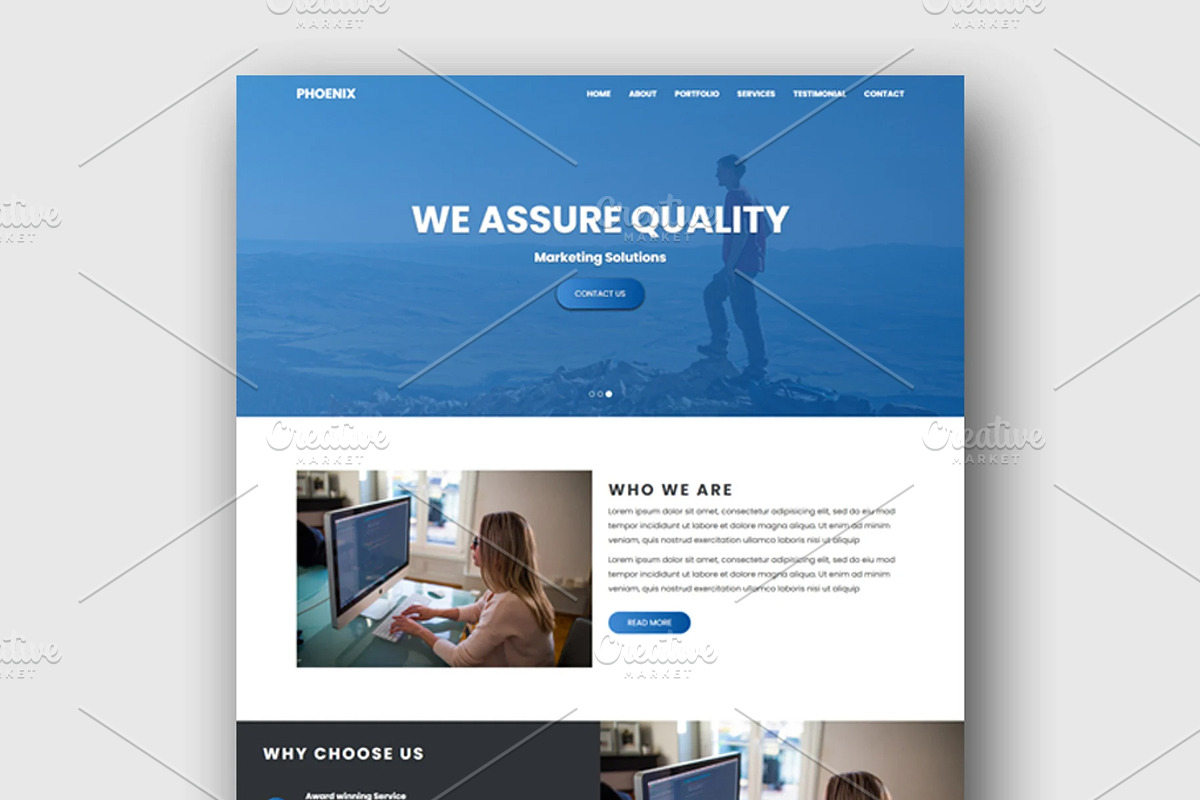 Multipurpose Landing Page Template, a Landing Page Template by nandinigraphics (Photo 2 of 3)