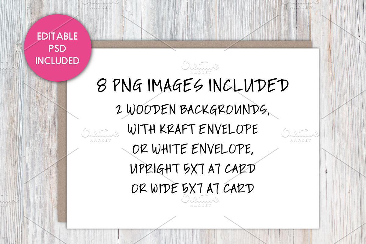 A7 5x7 Greeting Card Mockups, a Product Mockup by In A Nutshell Studio (Photo 3 of 6)