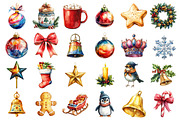 Merry & Bright Christmas Clipart, an Illustration by Daily.Designs (Thumbnail 2 of 3)