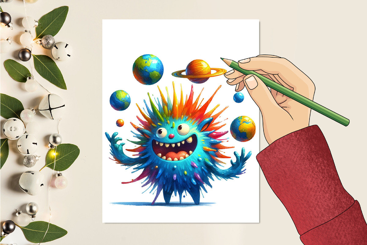 Cute Funny Monster Sublimation, a Seasonal Illustration by RobertsArt (Photo 7 of 7)