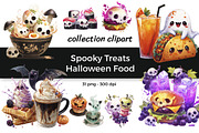 Spooky Treats Halloween Food, a Food Illustration by InkyQueenArt (Thumbnail 1 of 5)