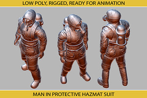 Man In Protective Hazmat Suit