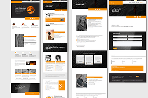 Wordpress Theme Black Orange Minimal