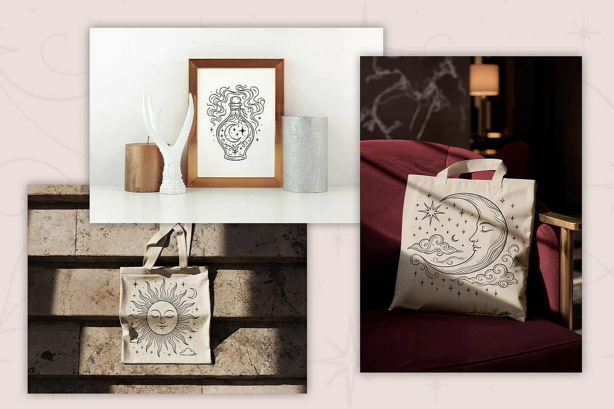 Celestial Boho Clipart – 96 Vectors, a Decorative Illustration by MuzaArtStudio (Photo 6 of 10)