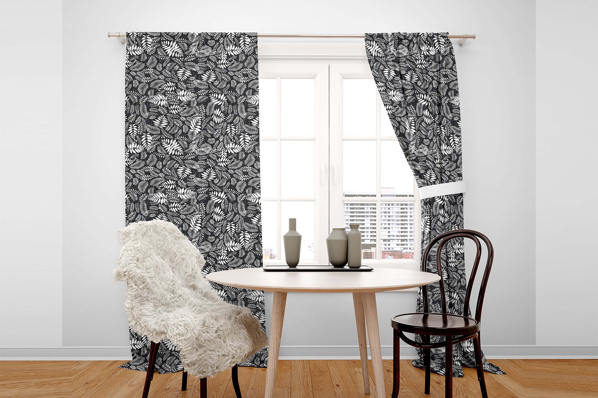monochromatic black white flowers, a Pattern Graphic by AAN Seamless Shop (Photo 1 of 2)
