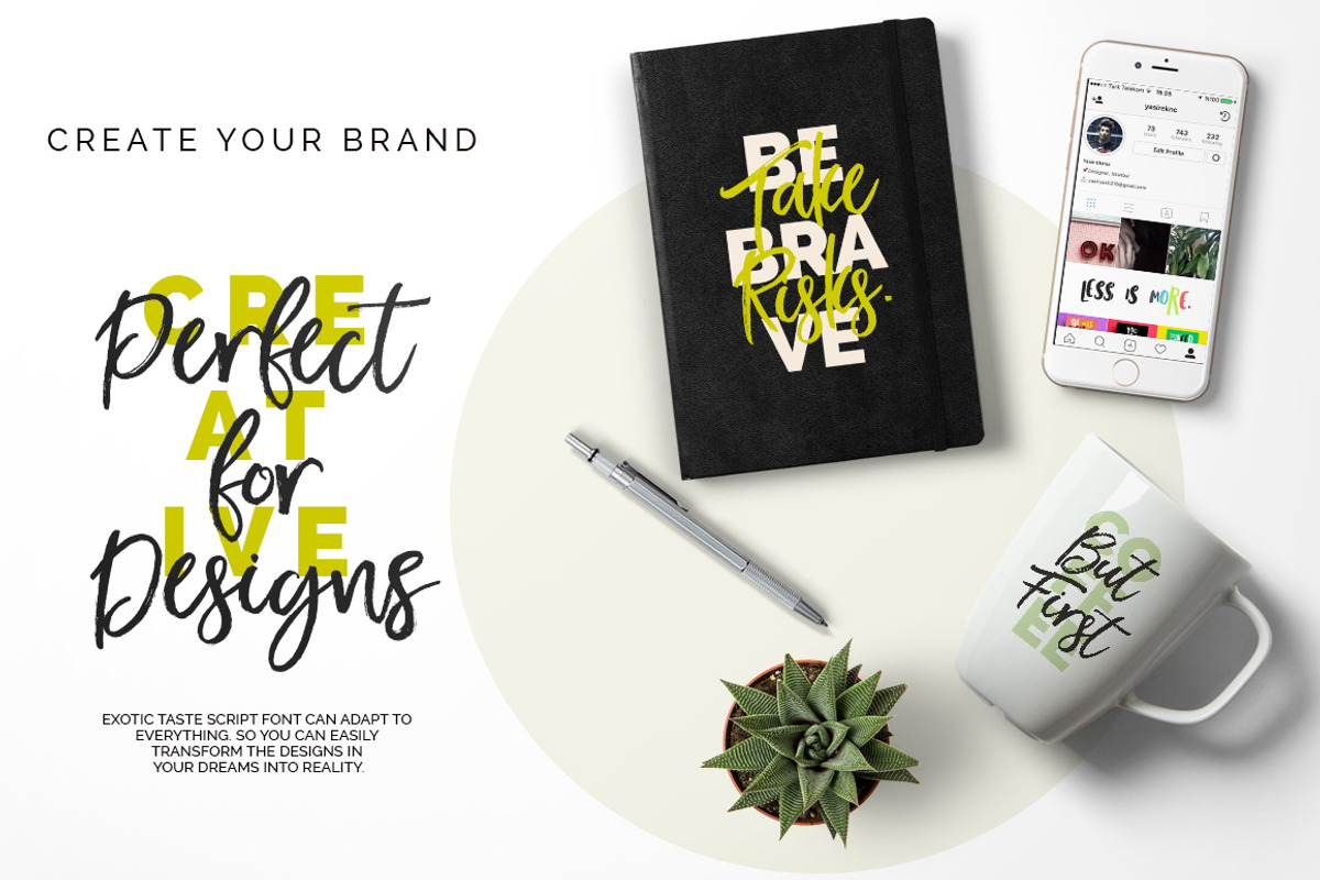 New! ExoticTaste Script Font preview 6
