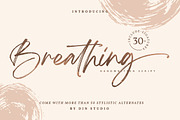 Breathing - Beautiful Brush Font, a Script Font by din-studio.com (Thumbnail 1 of 15)