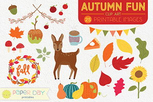 Autumn Fun Fall Clip Art Vector