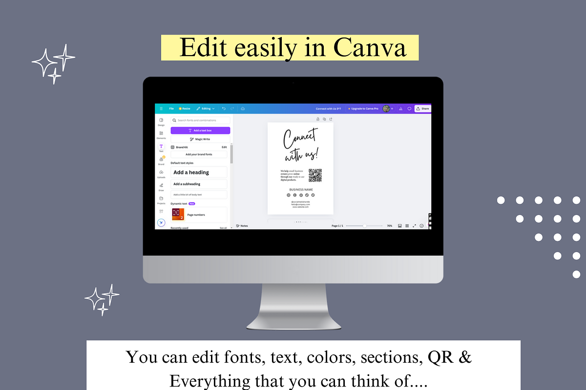 Social Media QR Code Sign Template, a Card Template by Climbwithelevator (Photo 10 of 11)