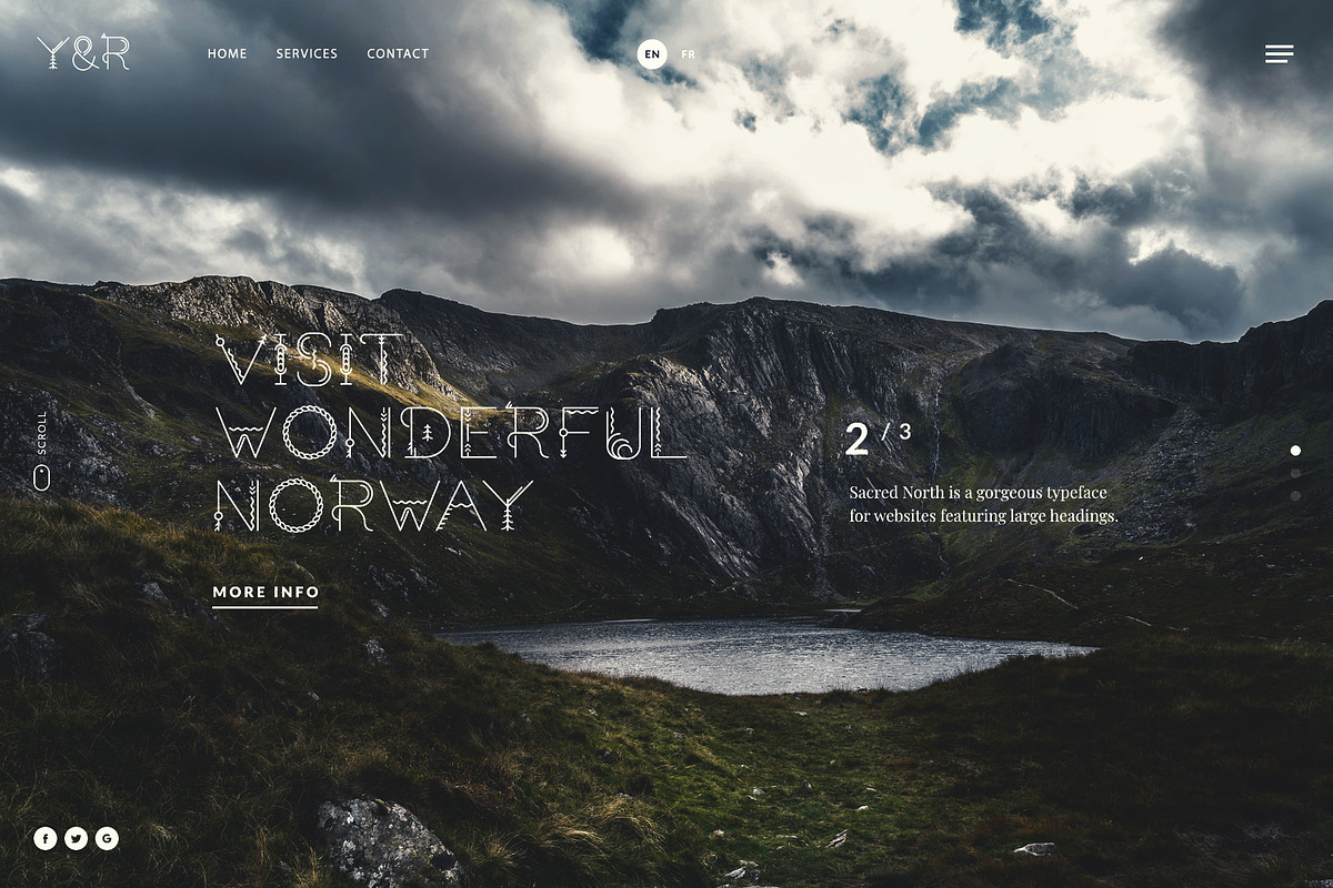 Sacred North Display Font + Extras, a Font by Jonas Stensgaard (Photo 9 of 15)