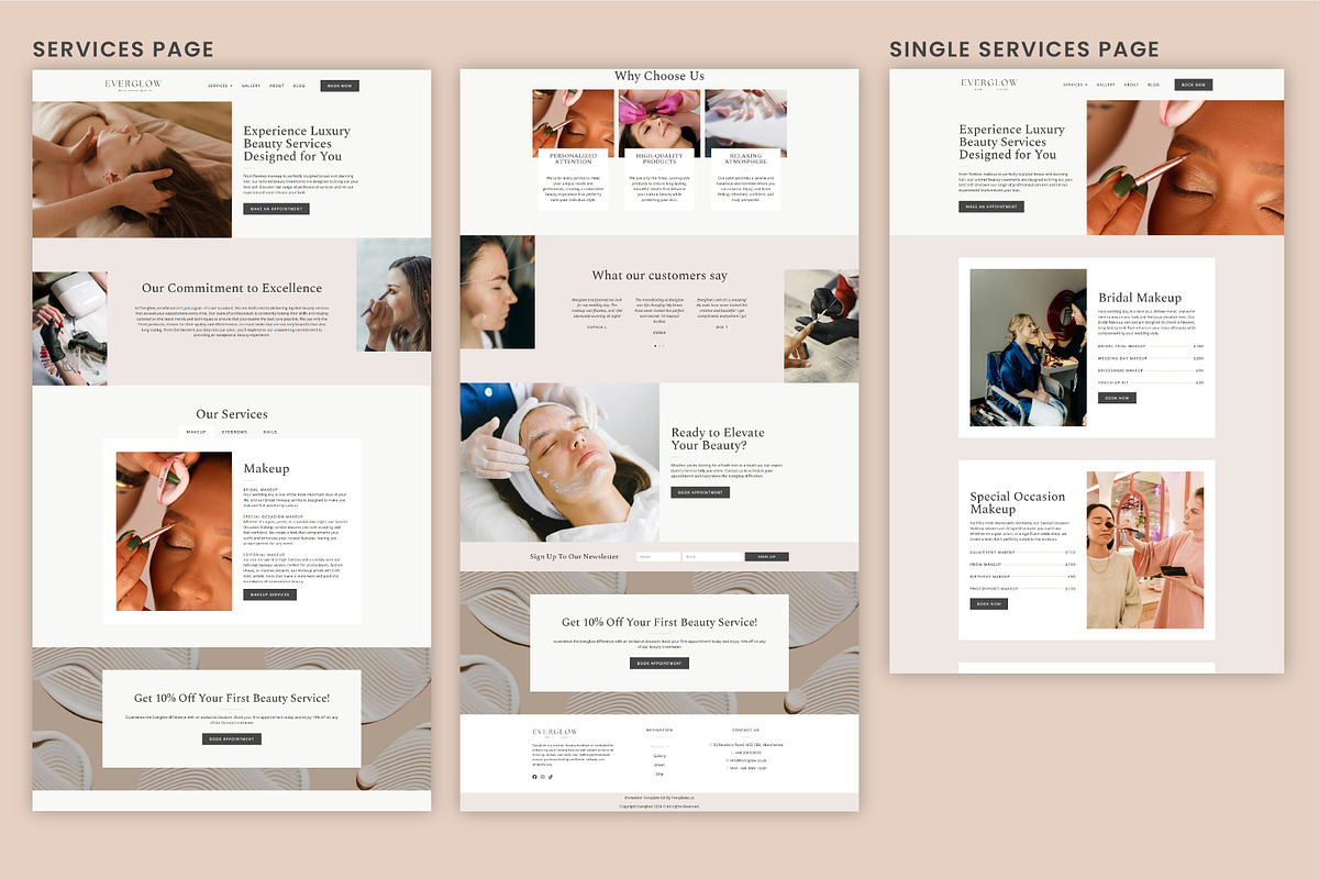 Beauty Salon Elementor Template Kit, a WordPress Template by Templatez.Co (Photo 5 of 9)