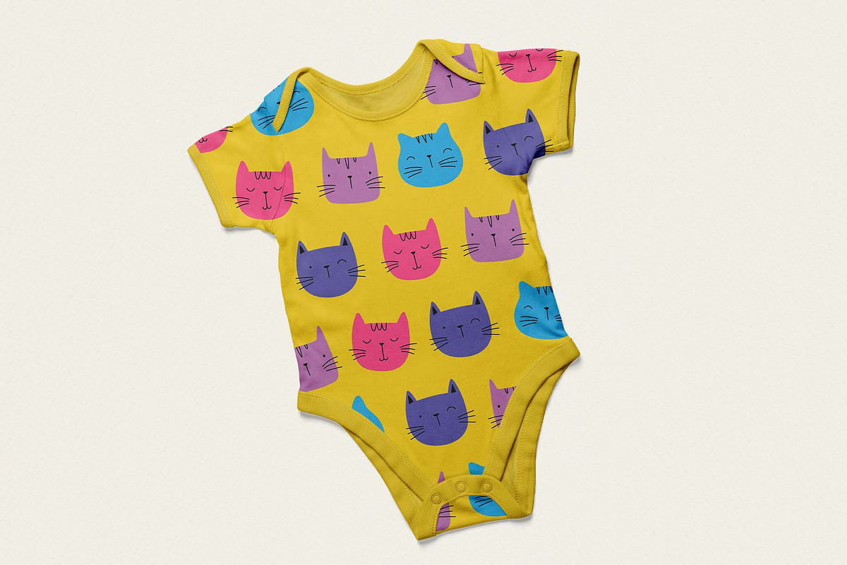 Colorful Cat Faces Seamless Pattern, a Pattern Graphic by Irina Ostapenko (Photo 2 of 5)