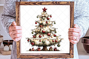 Whimsical Christmas Tree Clipart, an Illustration by SinaCreation (Thumbnail 6 of 7)