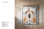 Woven Blanket Size Comparison Mockup, a Household Mockup by creatsy5 (Thumbnail 4 of 9)