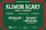 Kliwon Scary Font, a Serif Font by Fontcamp Type Foundry (Thumbnail 2 of 13)
