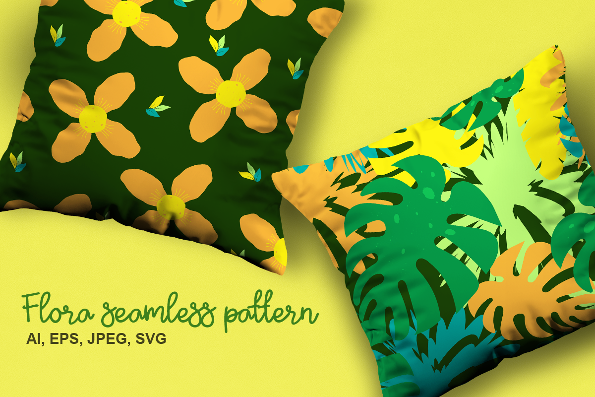 Floral Seamless Pattern Illustration, a Texture Illustration by VL Shop (Photo 3 of 8)